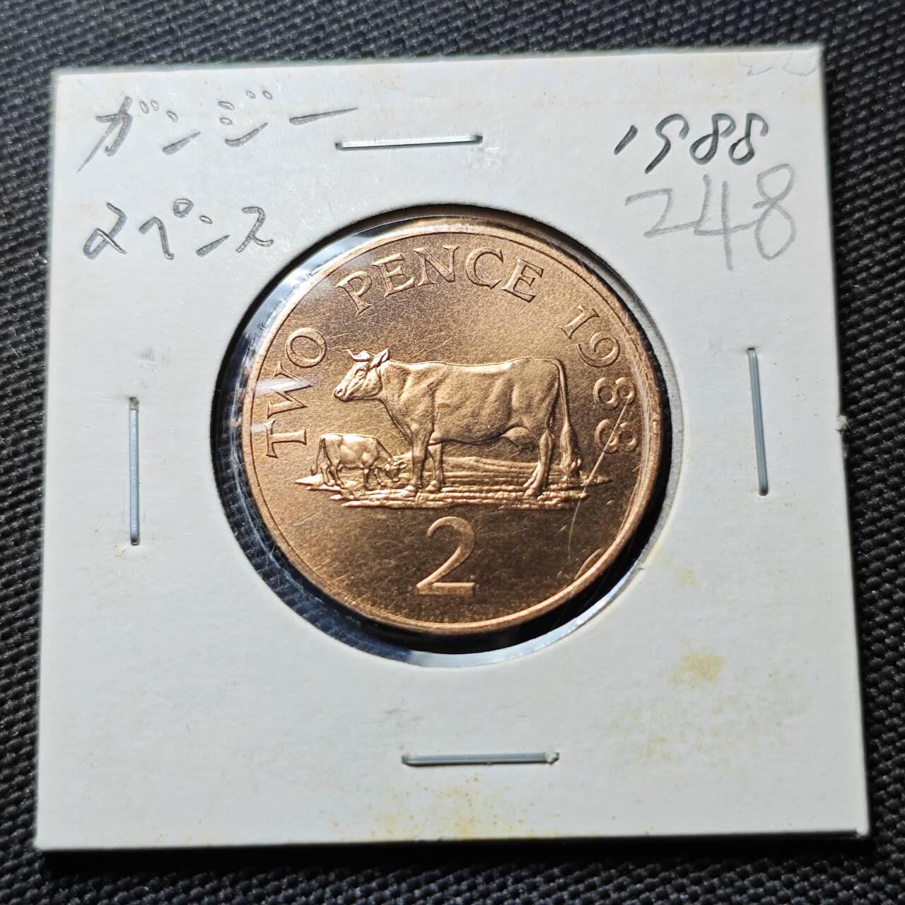 KK钱币收藏小铺 《套币 好品/批量散币专场》  2月预留时间 周末发货  1988泽西2便士 好品