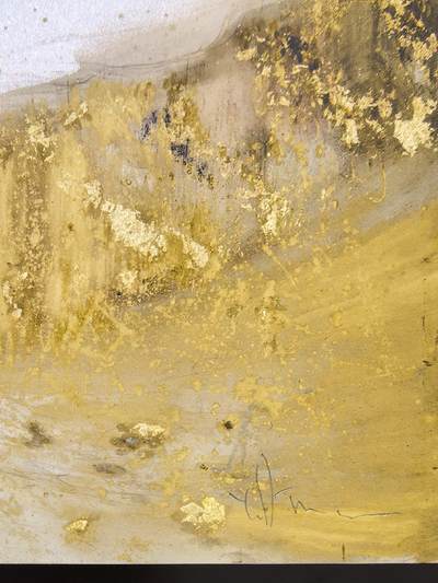 丫丫卡拍-场主生日🎂全场包邮（3月1日22：00截拍） 【天野喜孝】最终幻想之父全球限量75幅（丝网+金箔）亲签版画-含收藏证书 金色主题非常高级，细节拉满