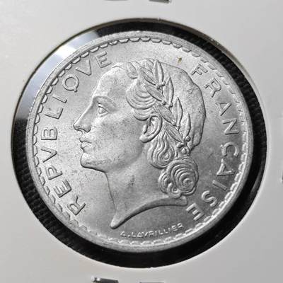 KK钱币收藏小铺 《套币 好品/批量散币专场》  2月预留时间 周末发货 -  1950法国5法郎 好品
