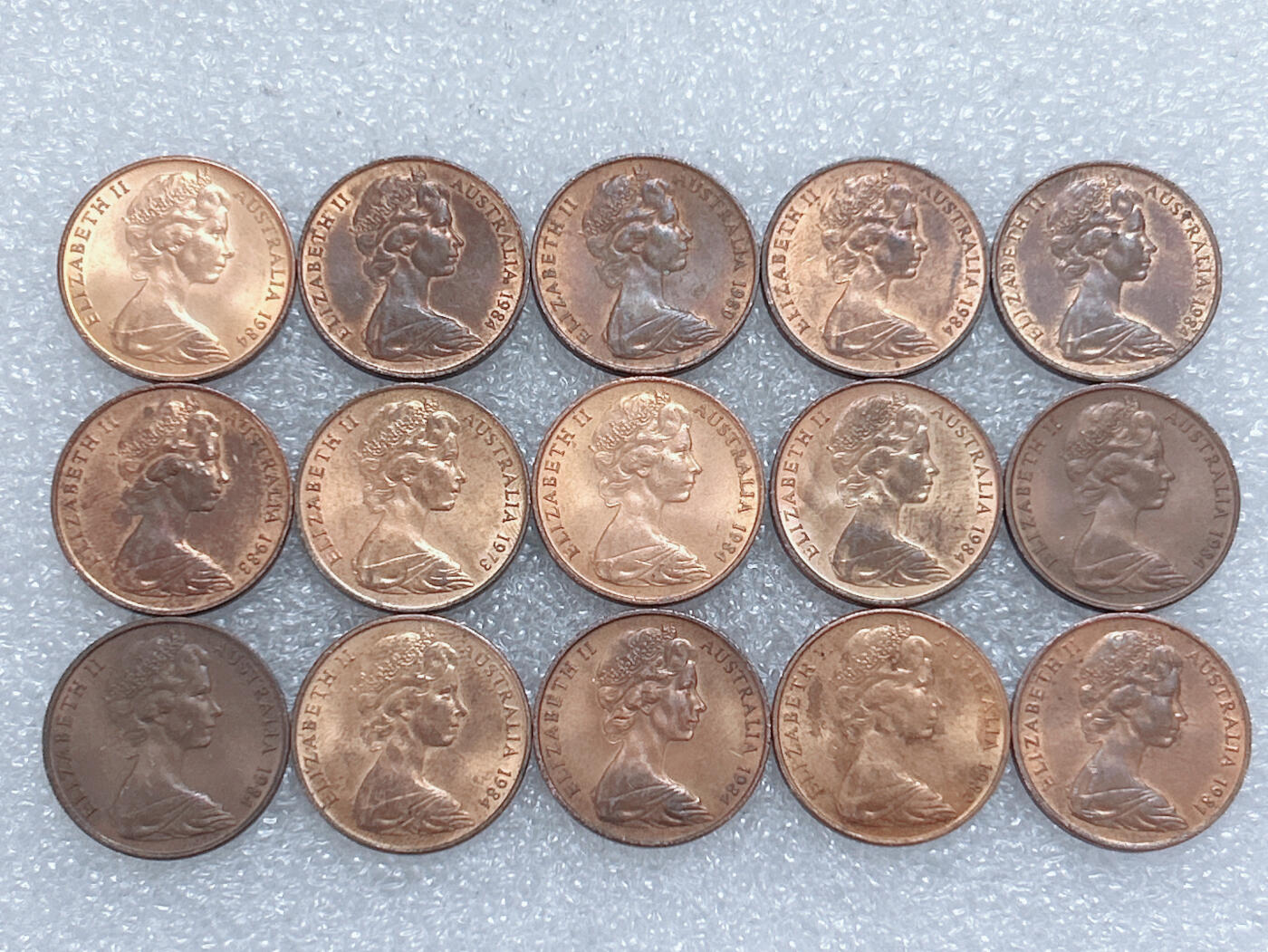 第一海外回流一元起拍收藏 散集专场  第284期 澳大利亚2分硬币 15枚 带光品