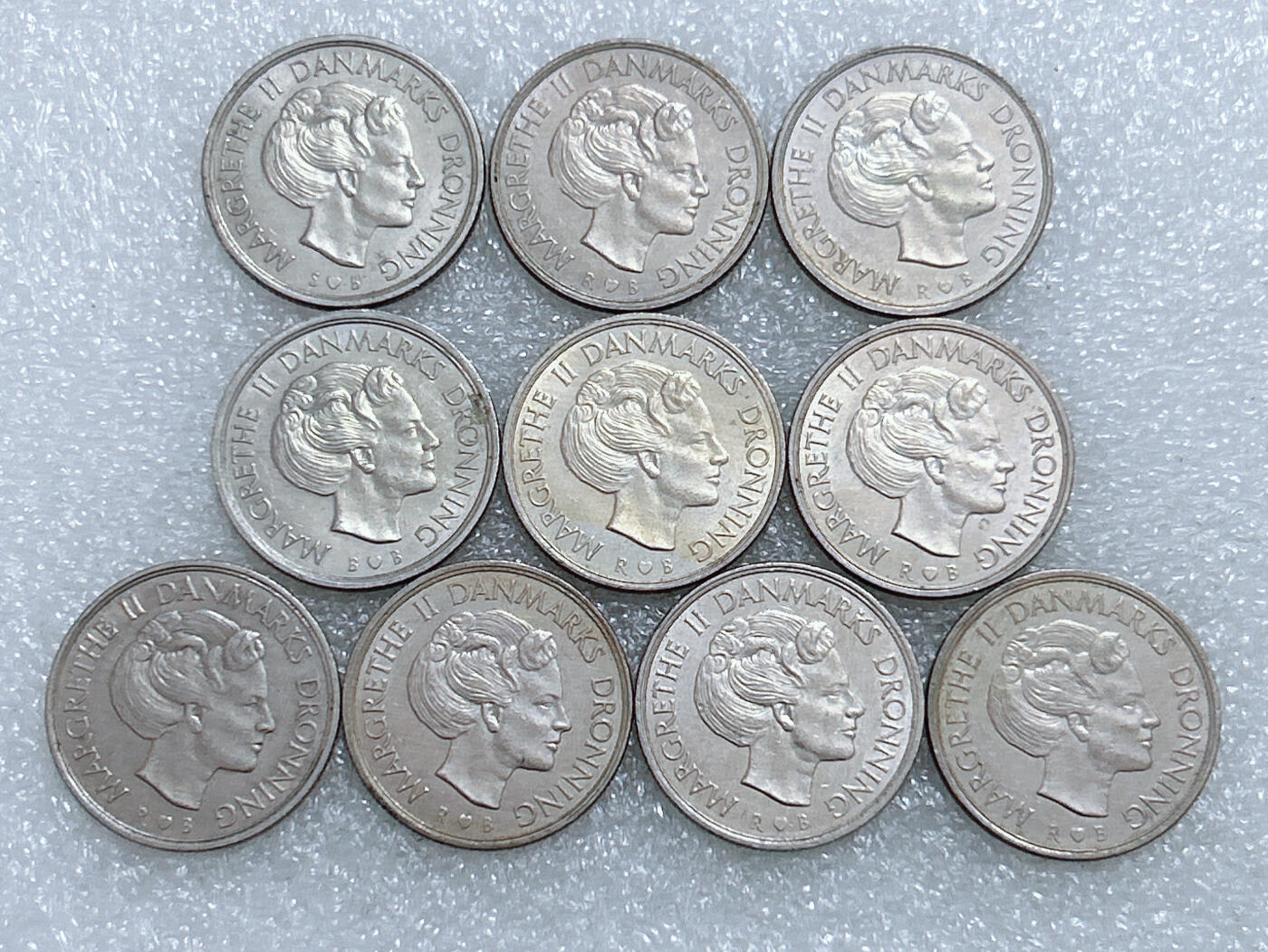 第一海外回流一元起拍收藏 散集专场  第284期 丹麦玛格丽特二世1克朗硬币 10枚