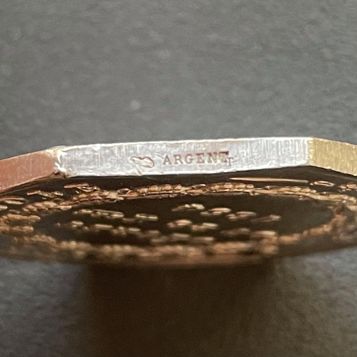 「木头集藏」章牌专场-第65场 法国冰雹互助保险公司八角银章，直径：36.3 mm，19.3g，边铭：丰饶角 ARGENT。