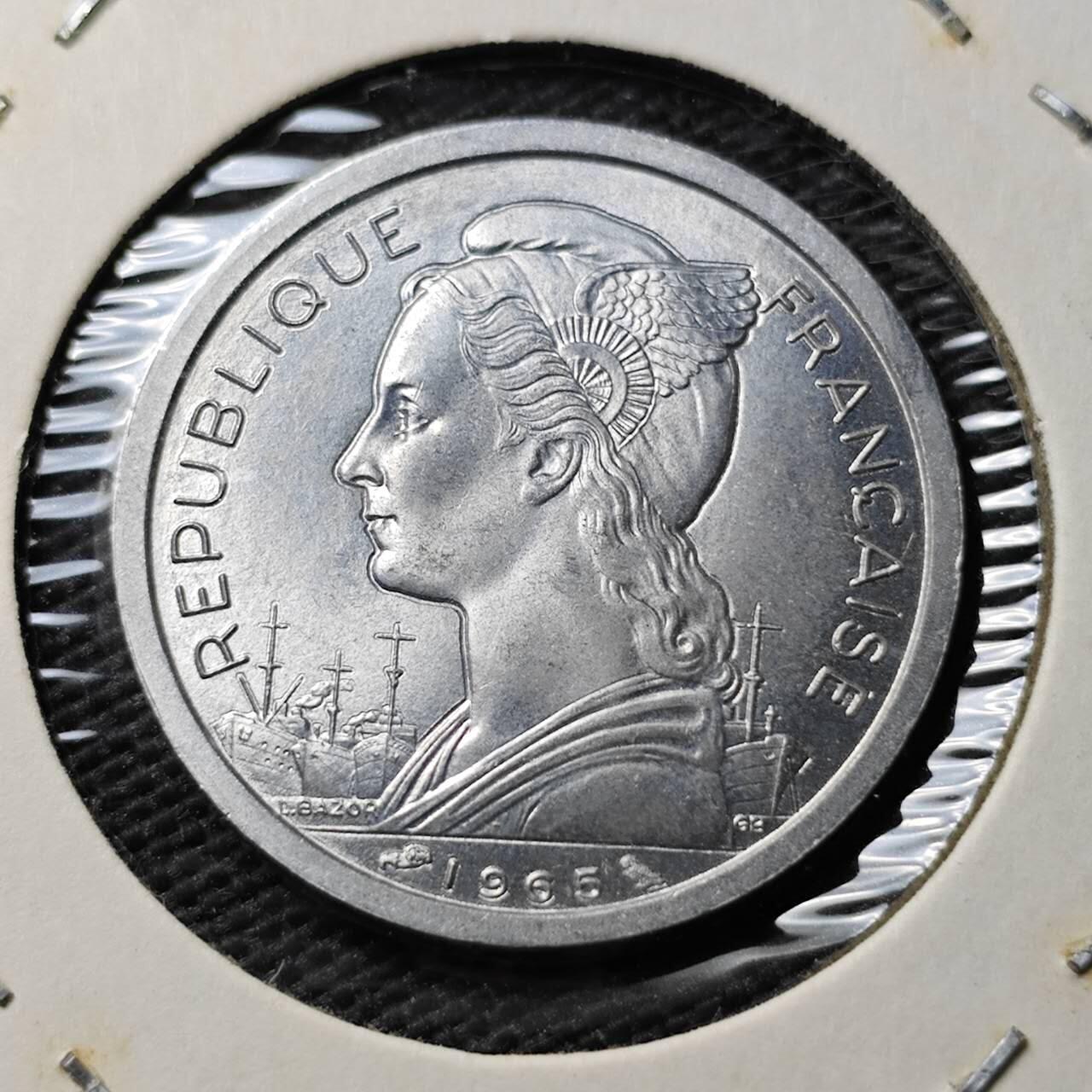 KK钱币收藏小铺 《套币 好品/批量散币专场》  2月预留时间 周末发货   1975法属伊萨2法郎 好品