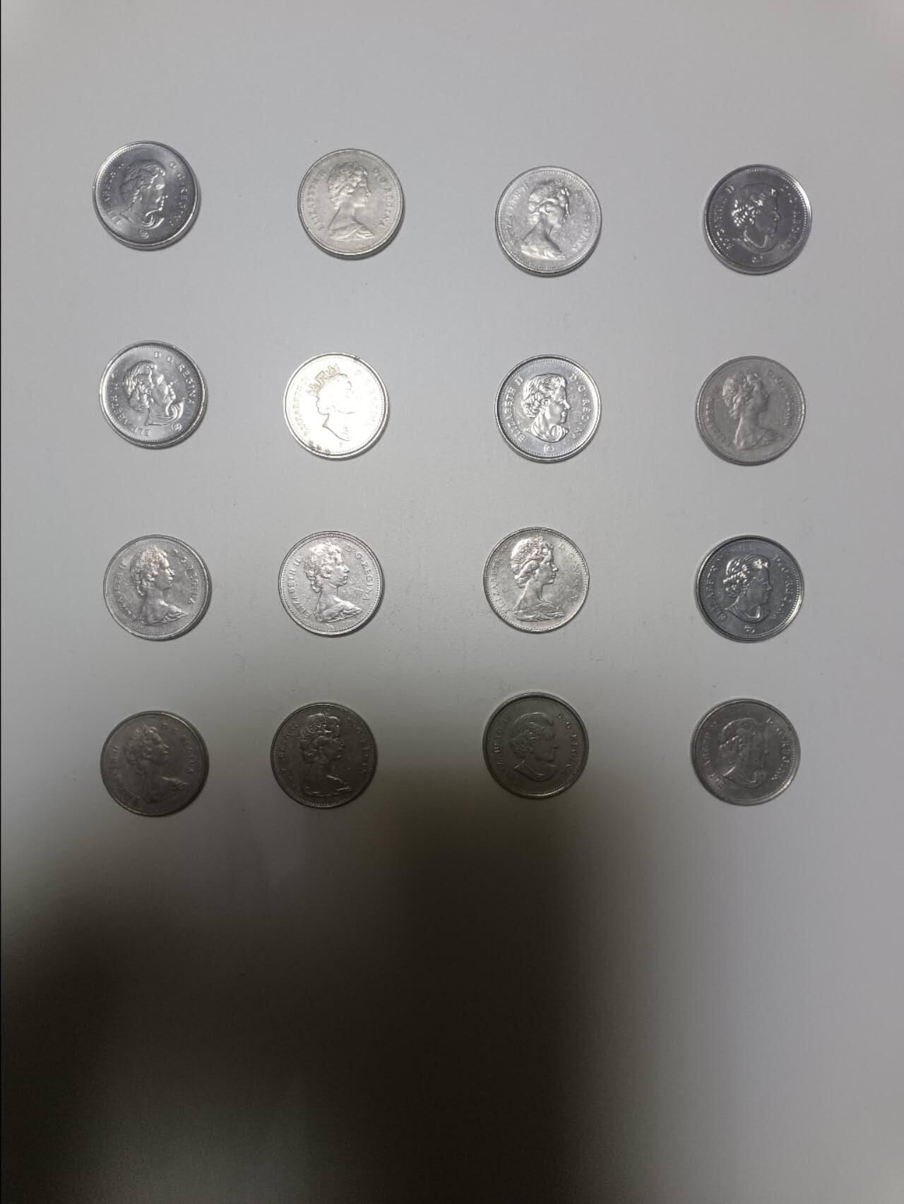 【20260101】非全新纸币和硬币第320场 加拿大5分16枚硬币