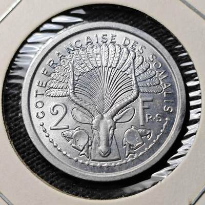 KK钱币收藏小铺 《套币 好品/批量散币专场》  2月预留时间 周末发货 -   1975法属伊萨2法郎 好品