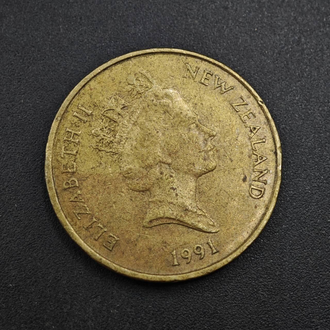 【淘币小摊】实时拍第八百三十七拍   散币银币场   满百包邮可预留二周 每周一统一发货   新西兰1991年2元铜币