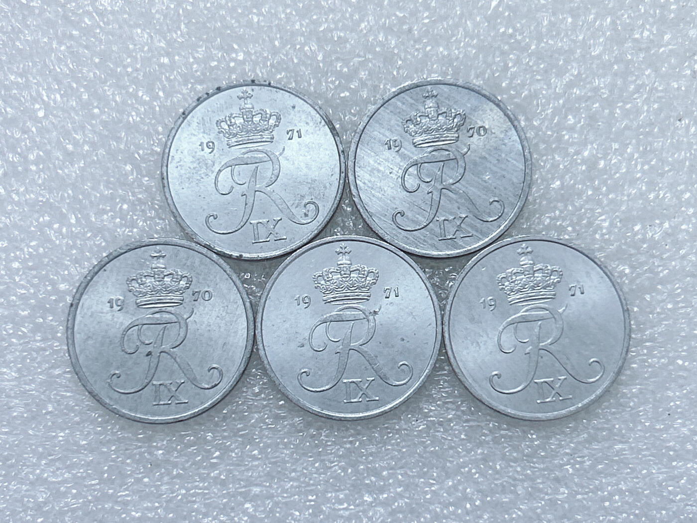 第一海外回流一元起拍收藏 散集专场  第284期 丹麦2欧尔锌币 5枚