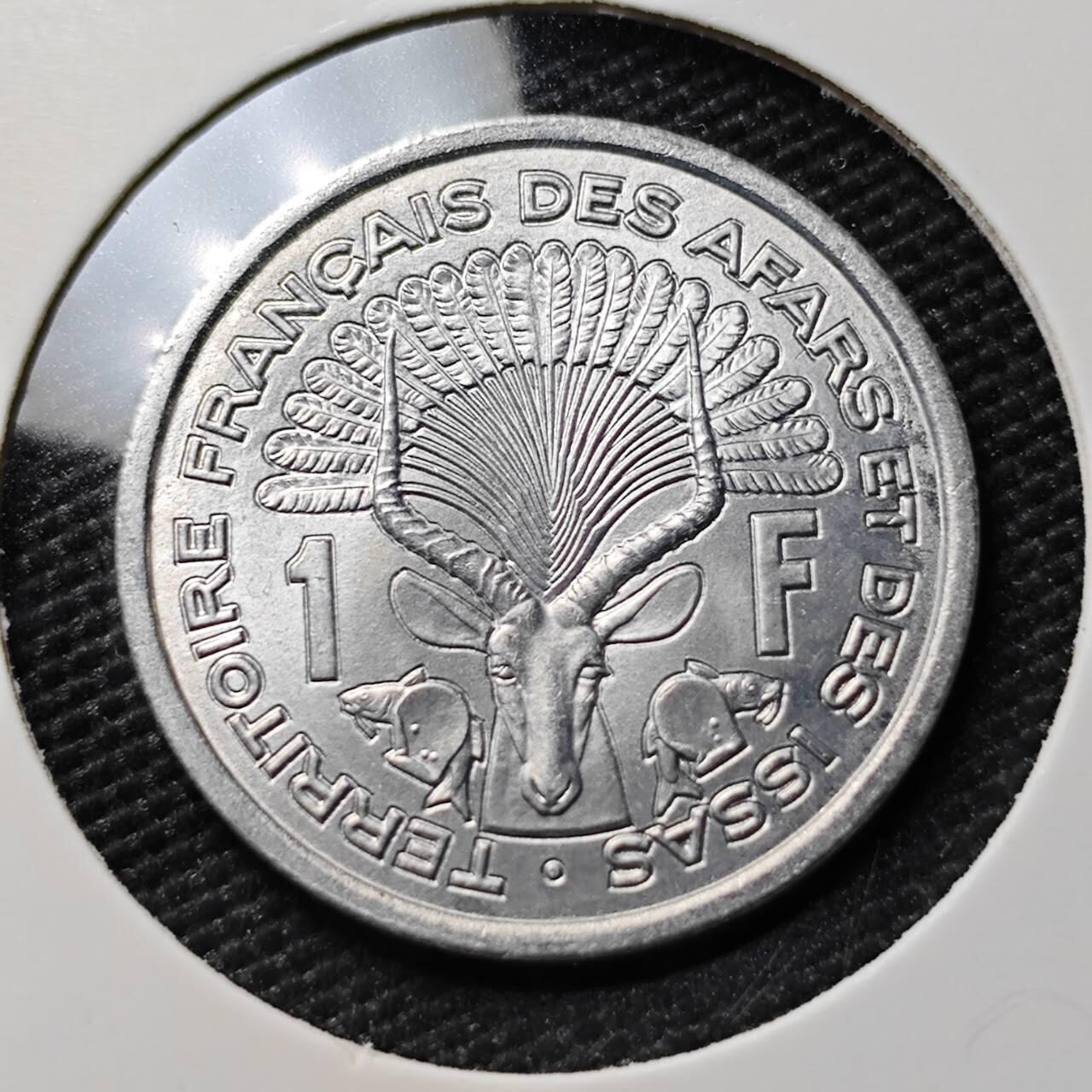 KK钱币收藏小铺 《套币 好品/批量散币专场》  2月预留时间 周末发货  1975法属伊萨1法郎 好品