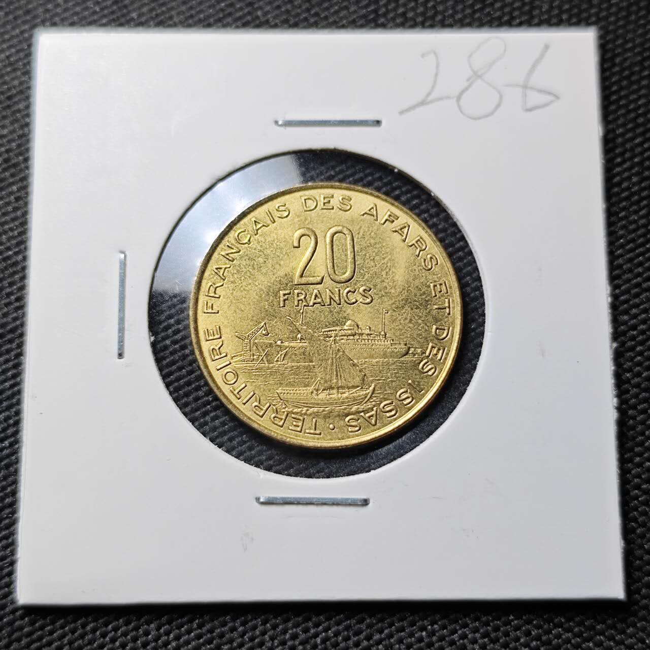 KK钱币收藏小铺 《套币 好品/批量散币专场》  2月预留时间 周末发货   1975法属伊萨20法郎 好品