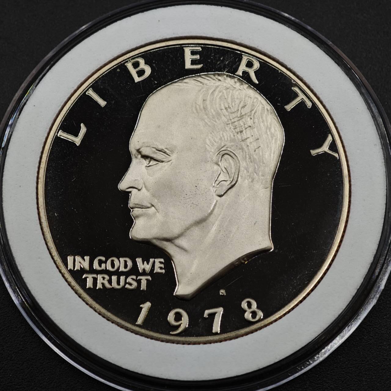 【淘币小摊】实时拍第八百三十七拍   散币银币场   满百包邮可预留二周 每周一统一发货   美国1978年艾森豪威尔1元精制镍币