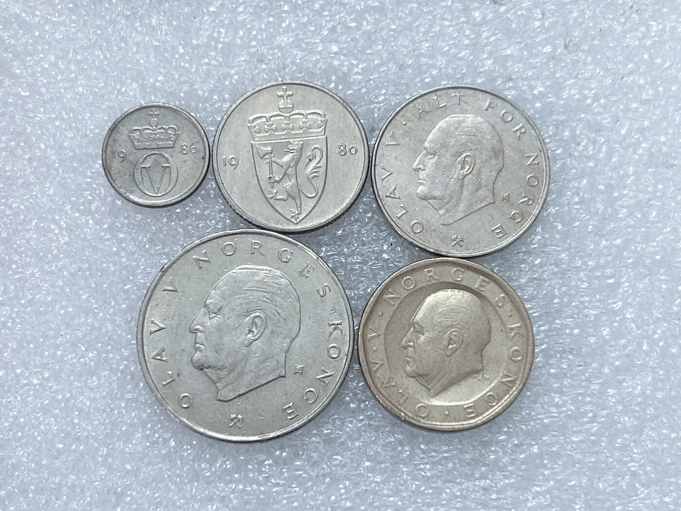 第一海外回流一元起拍收藏 散集专场  第284期 挪威硬币 5枚套