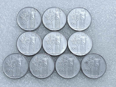 第一海外回流一元起拍收藏 散集专场  第284期 - 意大利100里拉不锈钢币 10枚