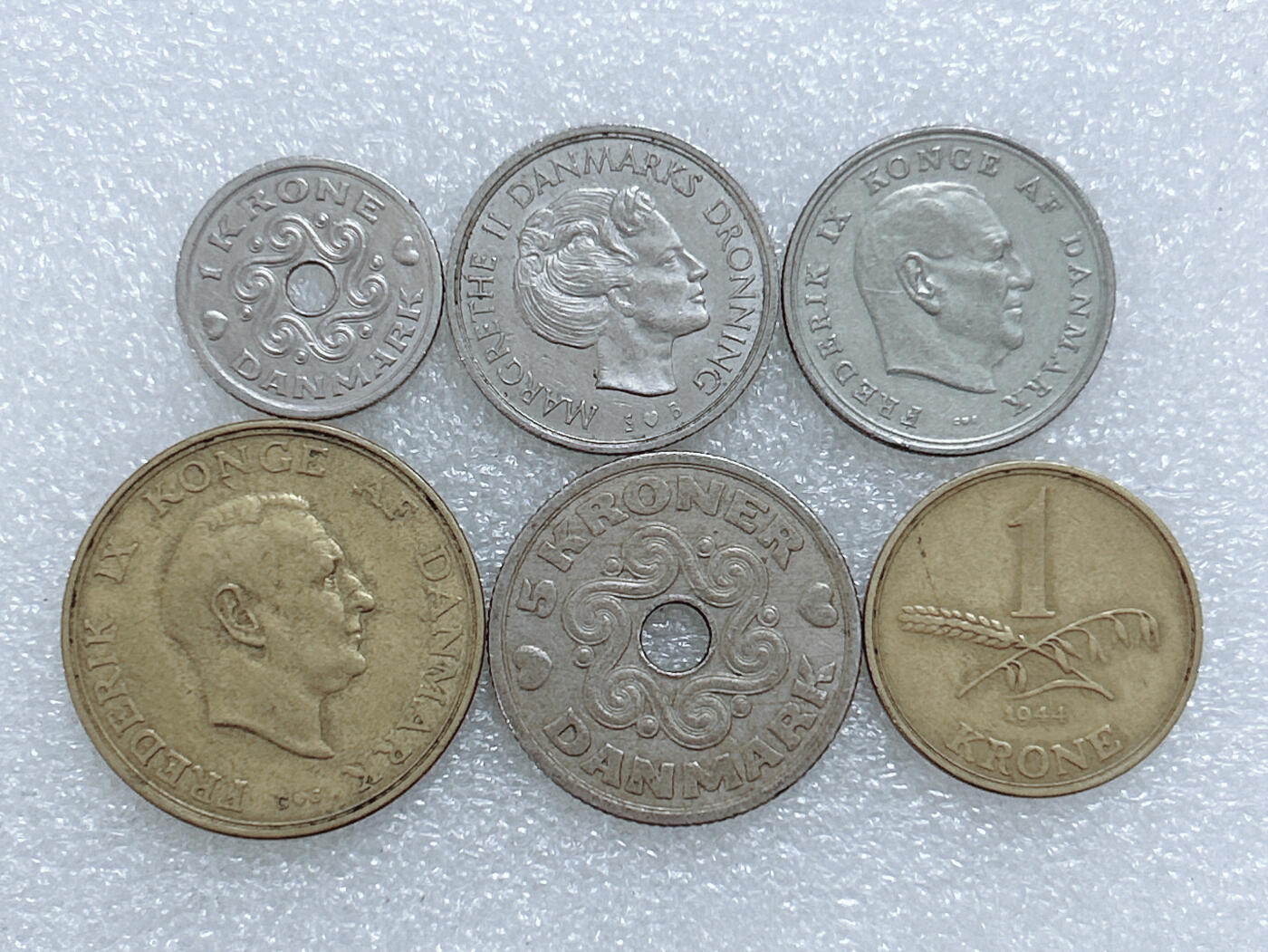 第一海外回流一元起拍收藏 散集专场  第284期 丹麦克朗硬币 6枚