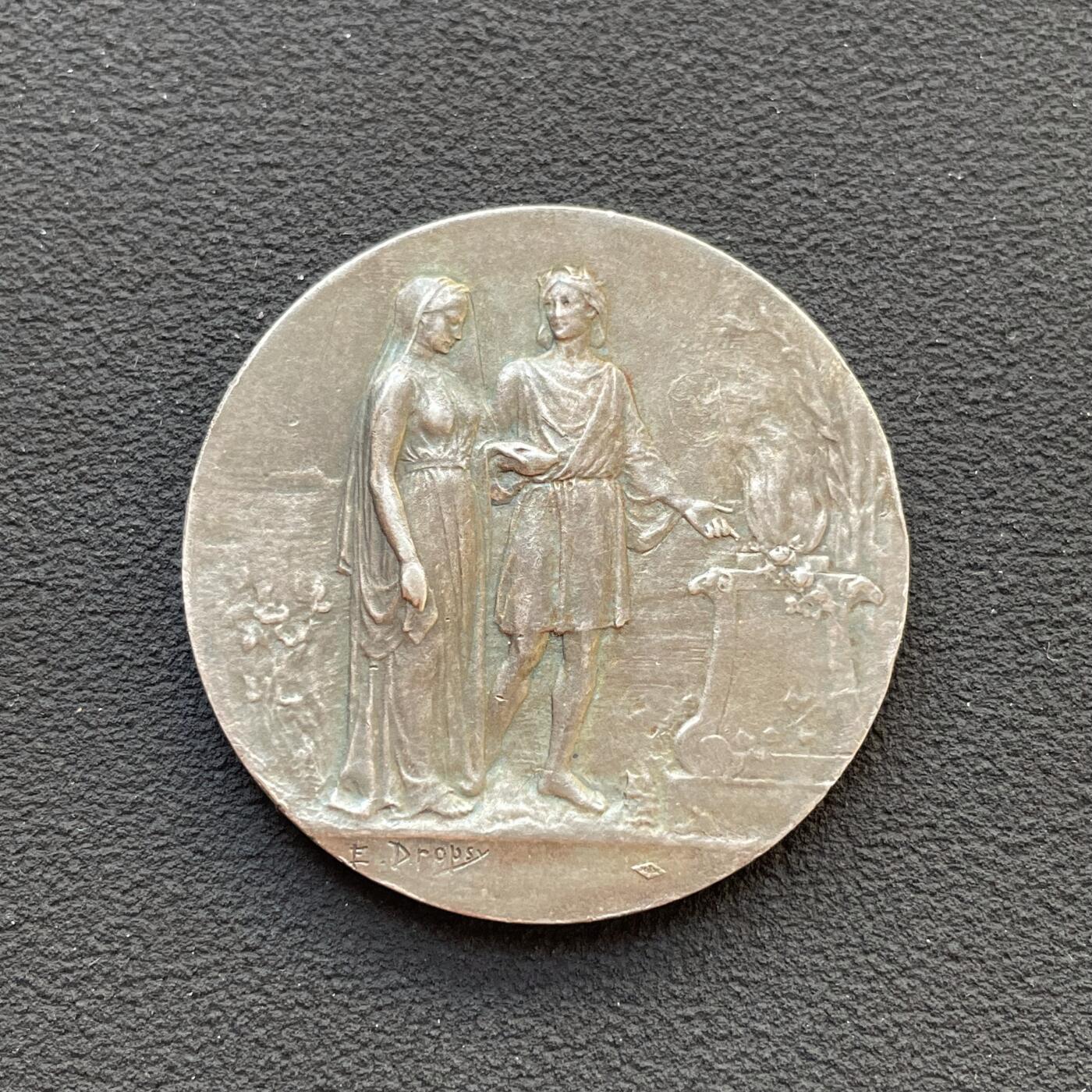 「木头集藏」章牌专场-第65场 1929年法国婚礼纪念银章，直径：33 mm，15 g，边铭：丰饶角 2ARGENT