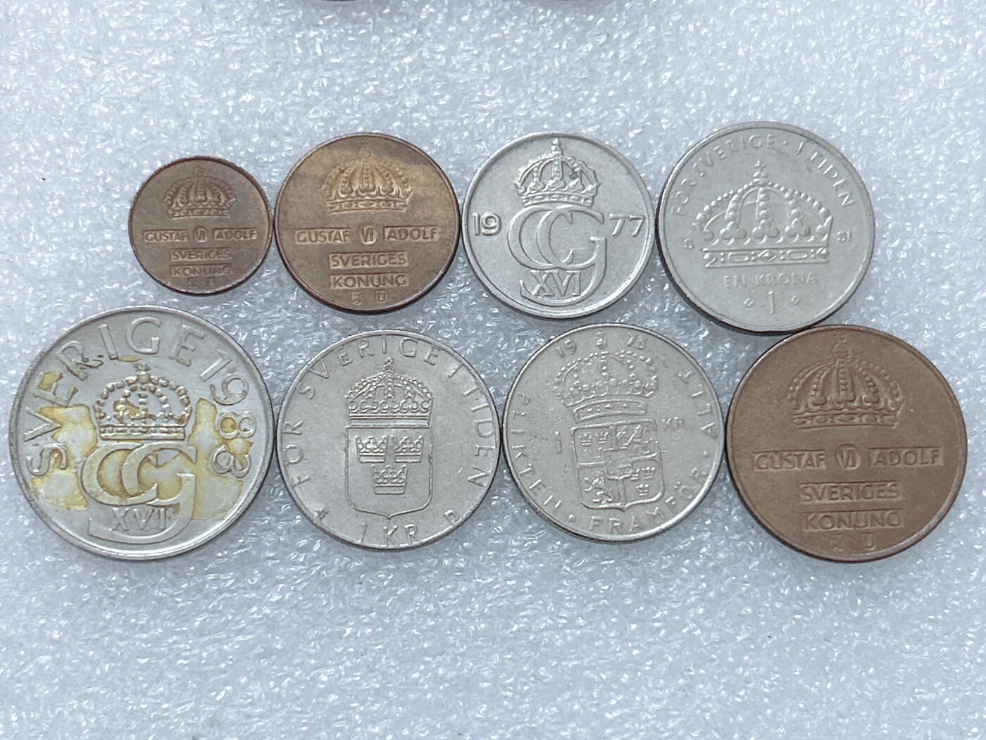 第一海外回流一元起拍收藏 散集专场  第284期 瑞典硬币 8枚