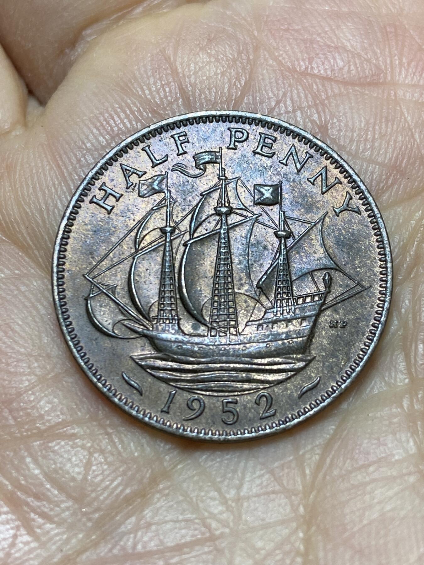 2026年第一场(总第一百七十场）外国好品散币场(免佣金) 英国🇬🇧1952年半便士(乔治六世逝世年，第二版关门年)