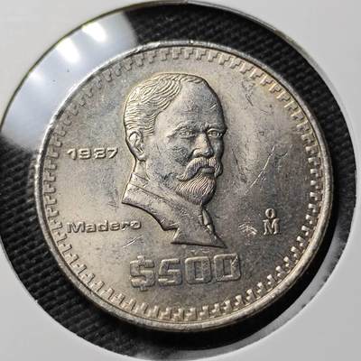 KK钱币收藏小铺 《套币 好品/批量散币专场》  2月预留时间 周末发货 -  1987墨西哥500比索 好品