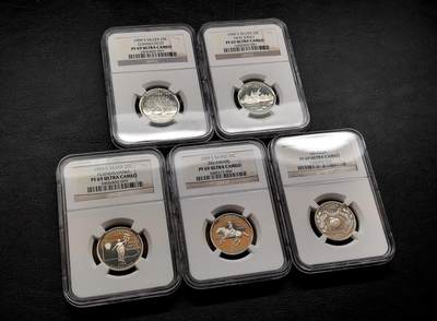 凡希社世界钱币微拍第三百十六期 - 1999美国国家公园银币PS五枚套NGC-PF69UC