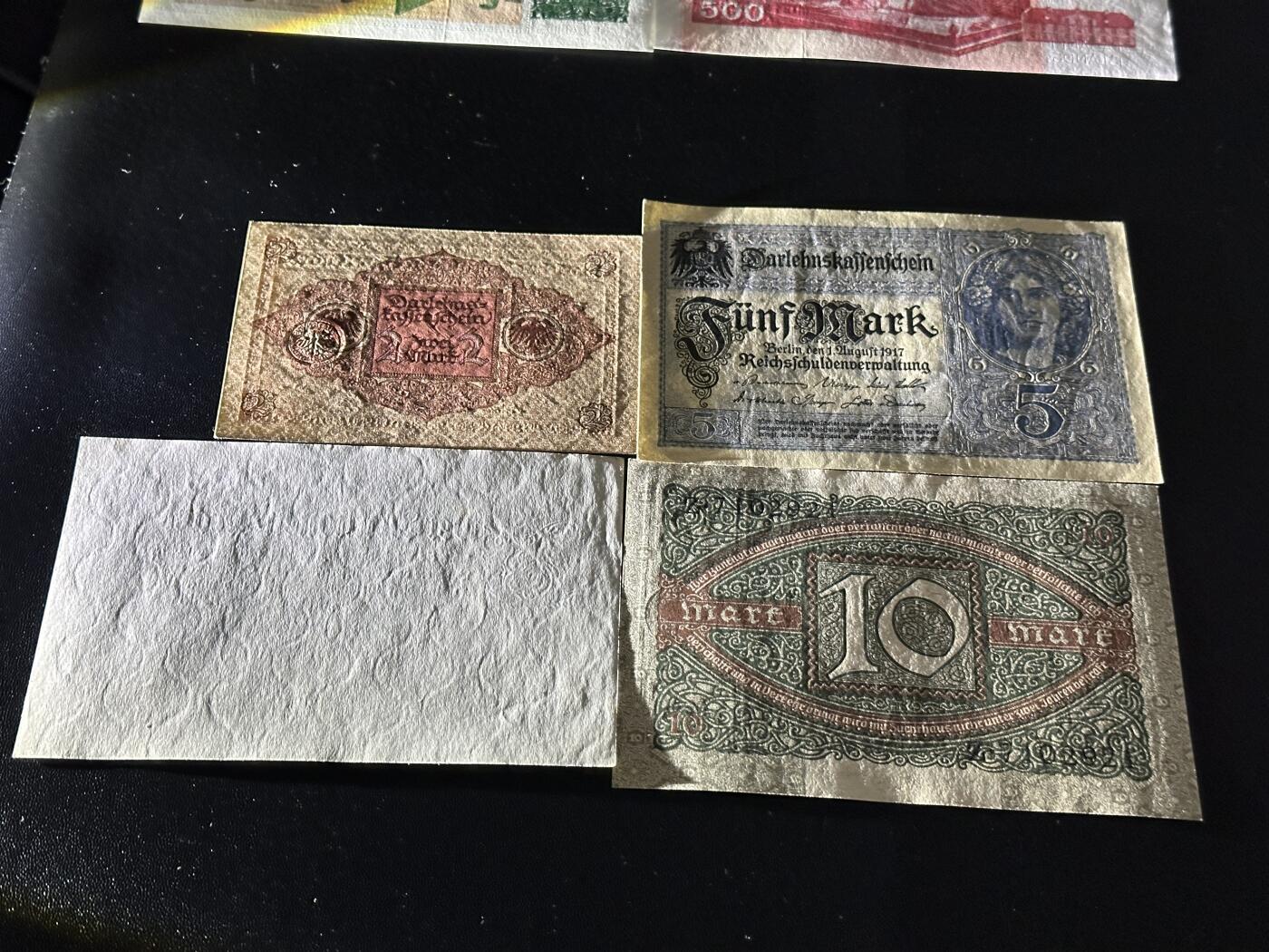 《外钞收藏家》第五百九十八期（2026年新年第一场）（本平台长期征集拍品、欢迎藏友们联系合作） 德国老马克四张 非全新 品相如图