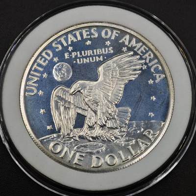 【淘币小摊】实时拍第八百三十七拍   散币银币场   满百包邮可预留二周 每周一统一发货   - 美国1972年艾森豪威尔1元精制银币