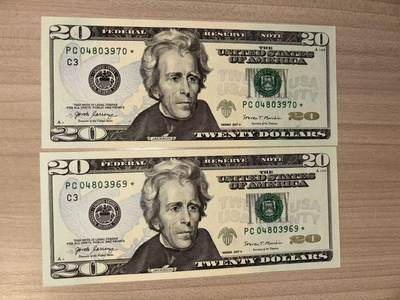 【礼羽收藏】🌏世界钱币拍卖第118期 - 2017年20美元补号，品相UNC