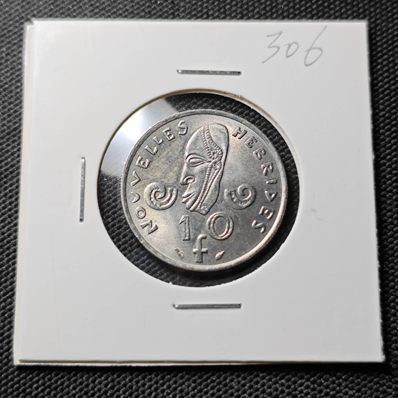 KK钱币收藏小铺 《套币 好品/批量散币专场》  2月预留时间 周末发货  1975法属赫布里底10法郎 好品