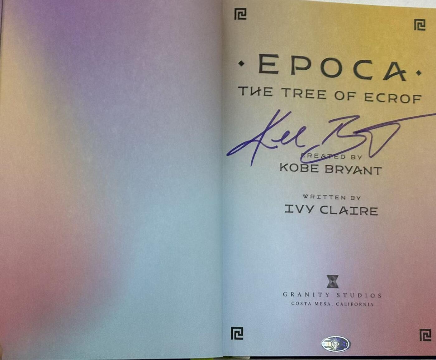 零元拍：科比·布莱恩特亲笔签名《伊波卡：埃克罗夫之树》