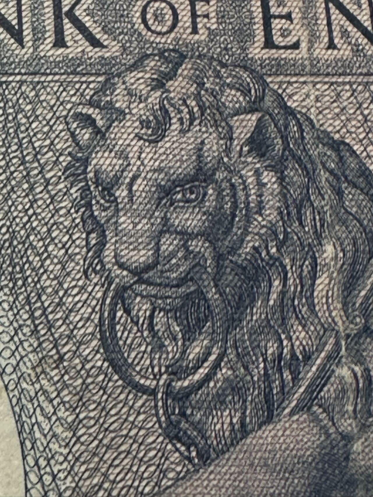 九十九场（喜迎元旦） 英国B序列5镑，流通品相。B序列有非常漂亮的设计！