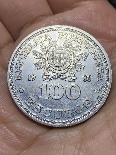 2026年第一场(总第一百七十场）外国好品散币场(免佣金) - 葡萄牙🇵🇹1986年100埃斯库多克朗型币(墨西哥世界杯纪念币)