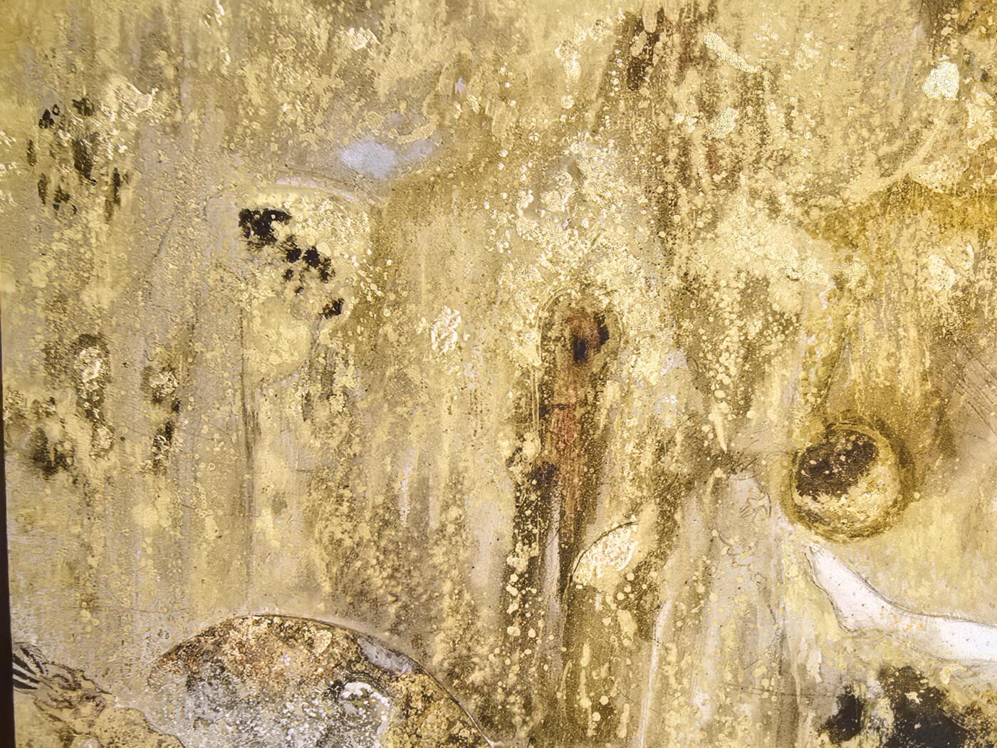 丫丫卡拍--跨年特档*满赠妲己特卡，本场包含之前流拍品（12月31日22点截拍） 【天野喜孝】最终幻想之父全球限量75幅（丝网+金箔）亲签版画-含收藏证书 金色主题非常高级，细节拉满