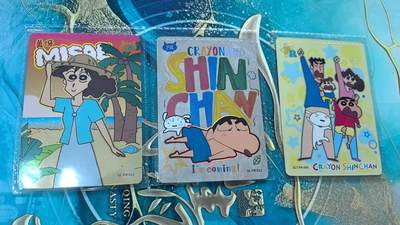 龙虎卡牌-七零场，2026首场，全场包邮！！（无佣金，周六结拍，欢迎送拍） - 【原膜】3张 卡游蜡笔小新 活动卡