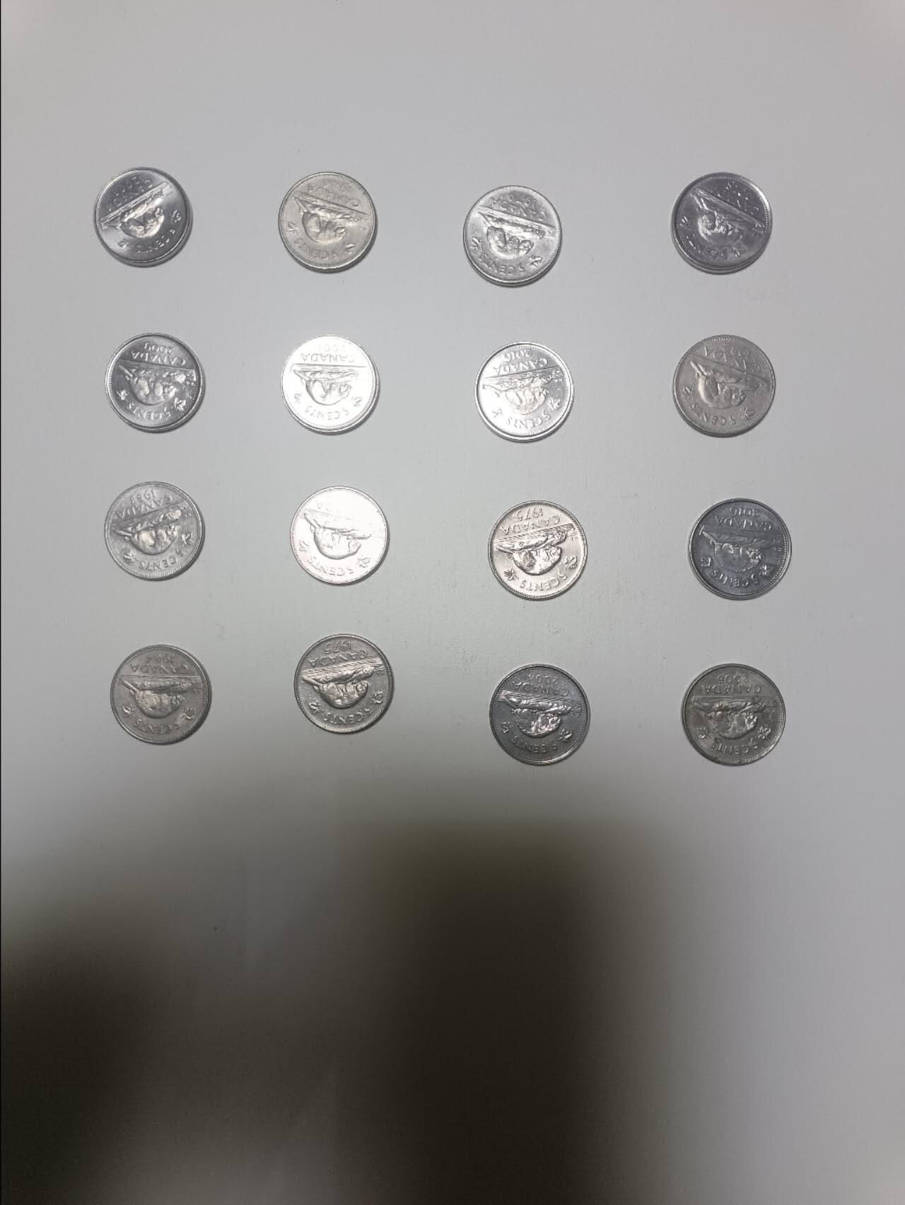 【20260101】非全新纸币和硬币第320场 加拿大5分16枚硬币