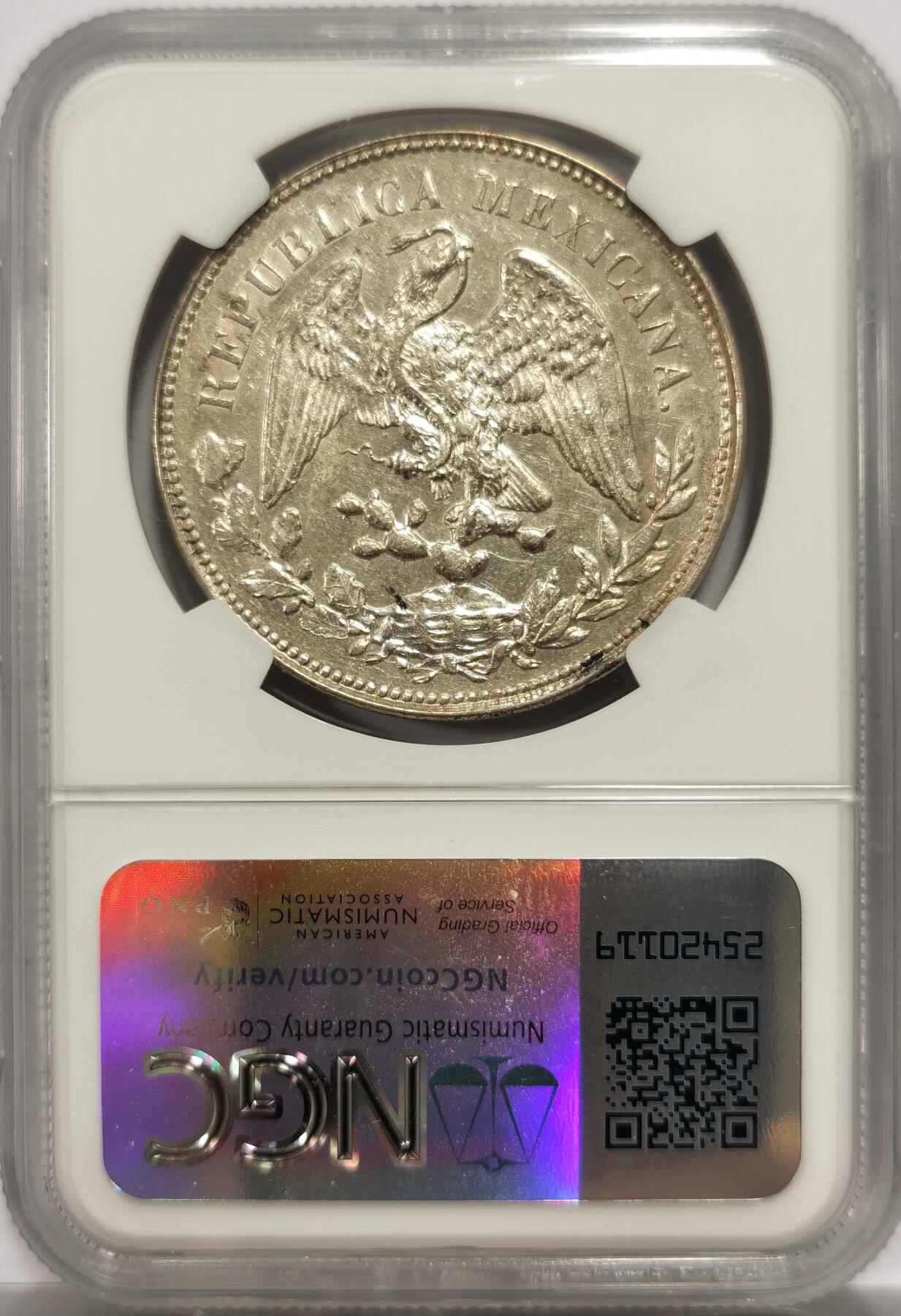 博洋堂“岁启嘉年”2026新年精品大拍专场暨第155期（全场包邮） NGC AUD 墨西哥1902年MO AM直边鹰洋1比索银币，状态极佳，