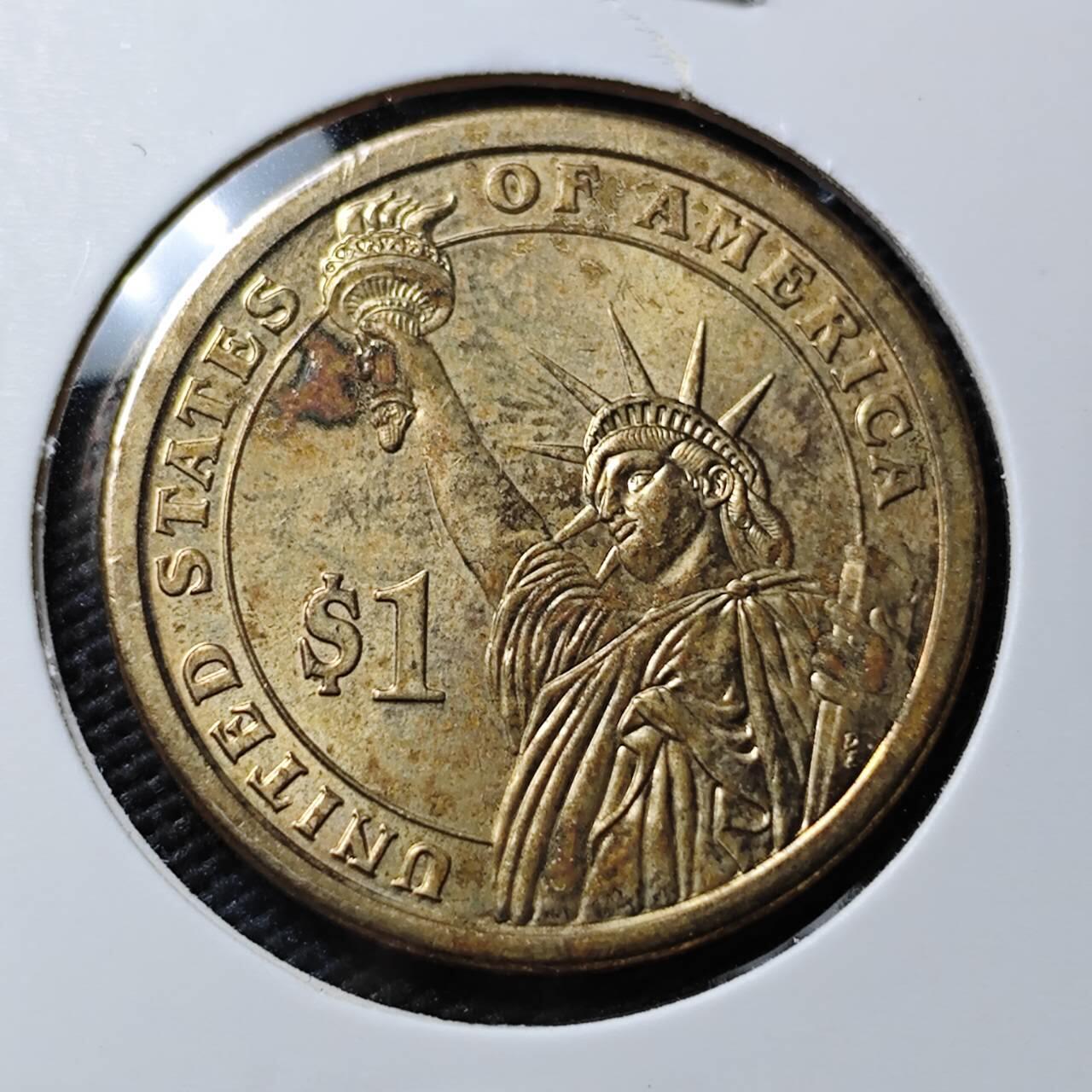 KK钱币收藏小铺 《套币 好品/批量散币专场》  2月预留时间 周末发货    美国总统纪念币1元 