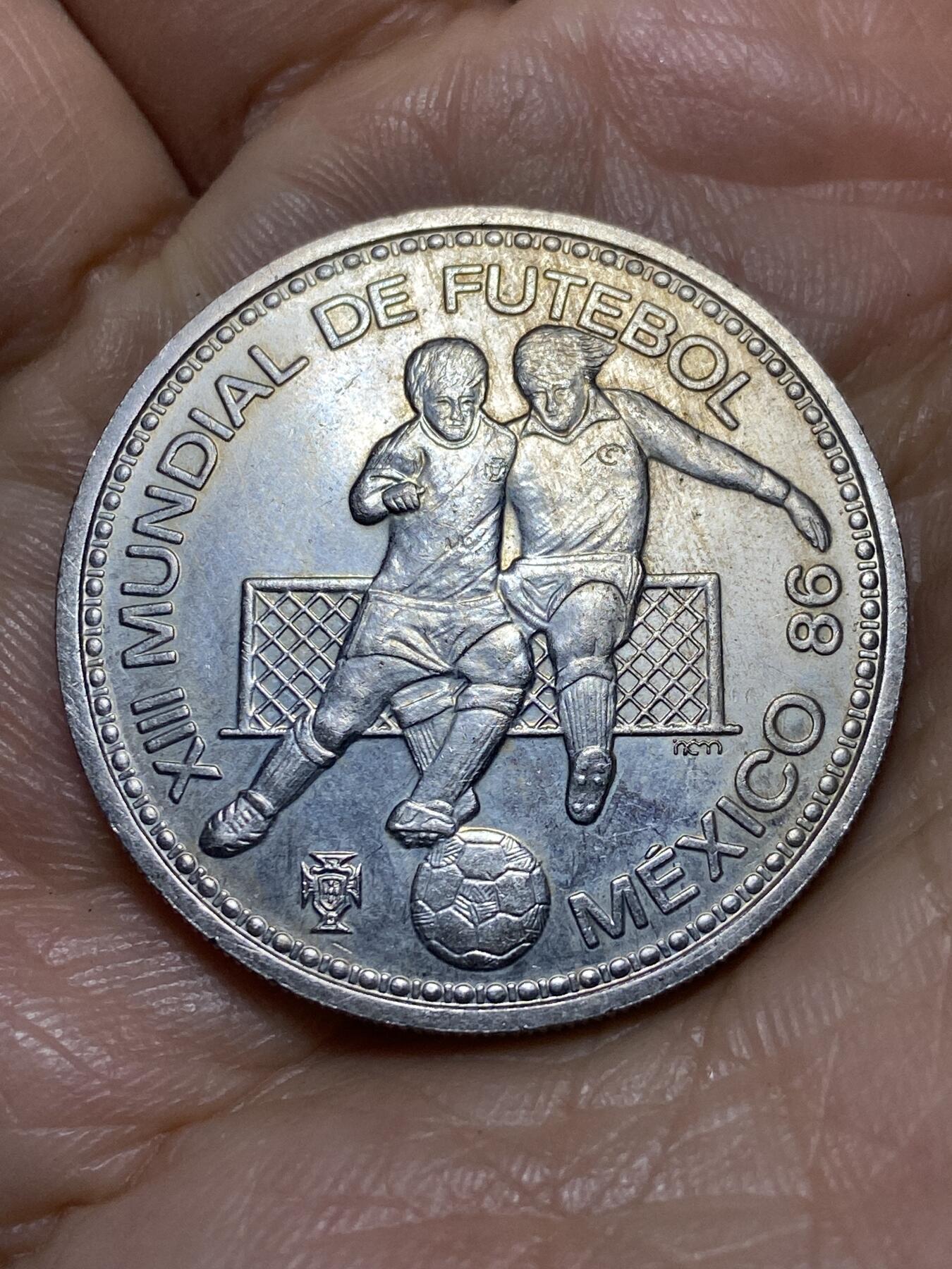 2026年第一场(总第一百七十场）外国好品散币场(免佣金) 葡萄牙🇵🇹1986年100埃斯库多克朗型币(墨西哥世界杯纪念币)