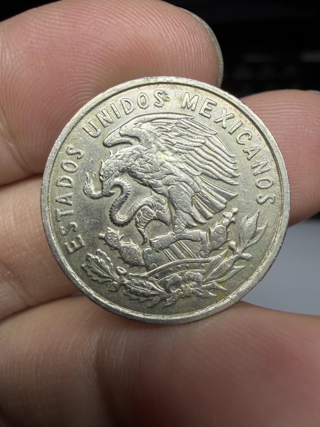 2025年集古藏今外币拍卖第十一期-第6场—（总第296拍），可以寄存60天，满160元包邮。 1964年墨西哥25分