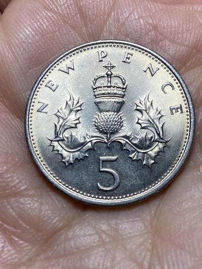 2026年第一场(总第一百七十场）外国好品散币场(免佣金) - 英国🇬🇧1969年5新便士(伊丽莎白二世中年花冠，十进制第一版)