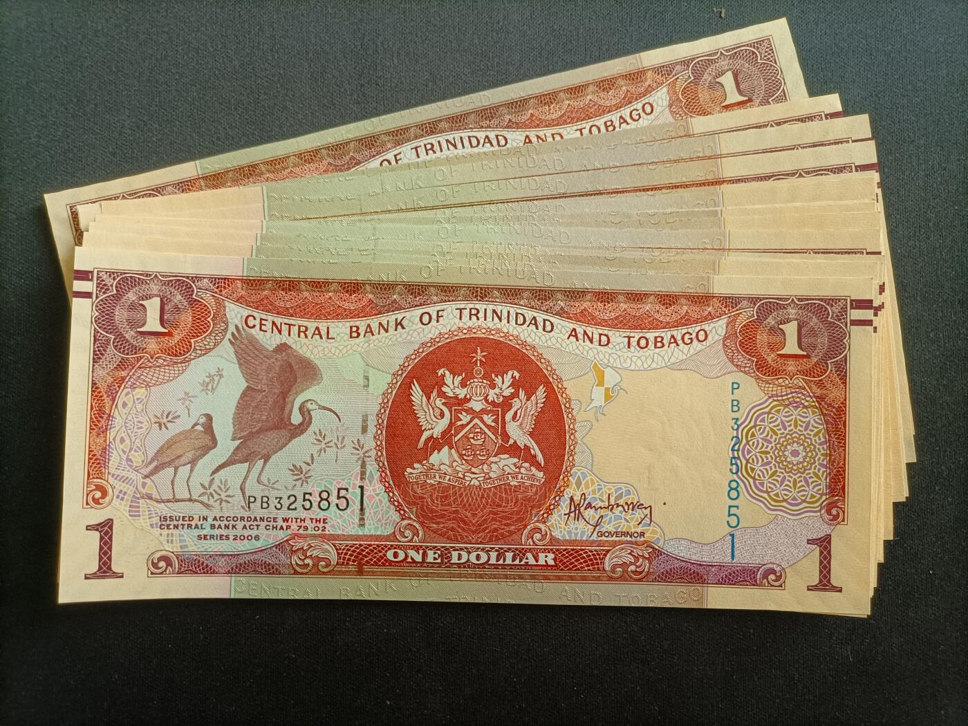 【游宝包邮场】蛇年第103期  特立尼达和多巴哥-1元 20张【UNC/UNC- 个别AU】