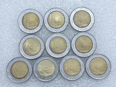 第一海外回流一元起拍收藏 散集专场  第284期 - 意大利500里拉双色币 10枚