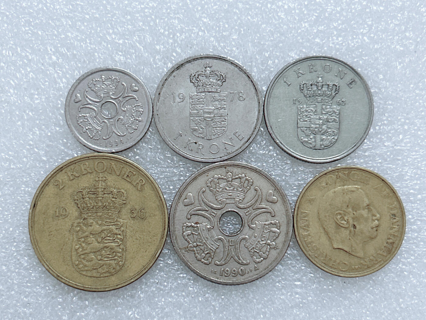 第一海外回流一元起拍收藏 散集专场  第284期 丹麦克朗硬币 6枚