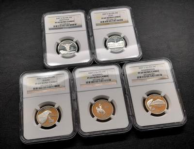 凡希社世界钱币微拍第三百十六期 - 2007美国国家公园纪念银币PS五枚NGC-PF69UC