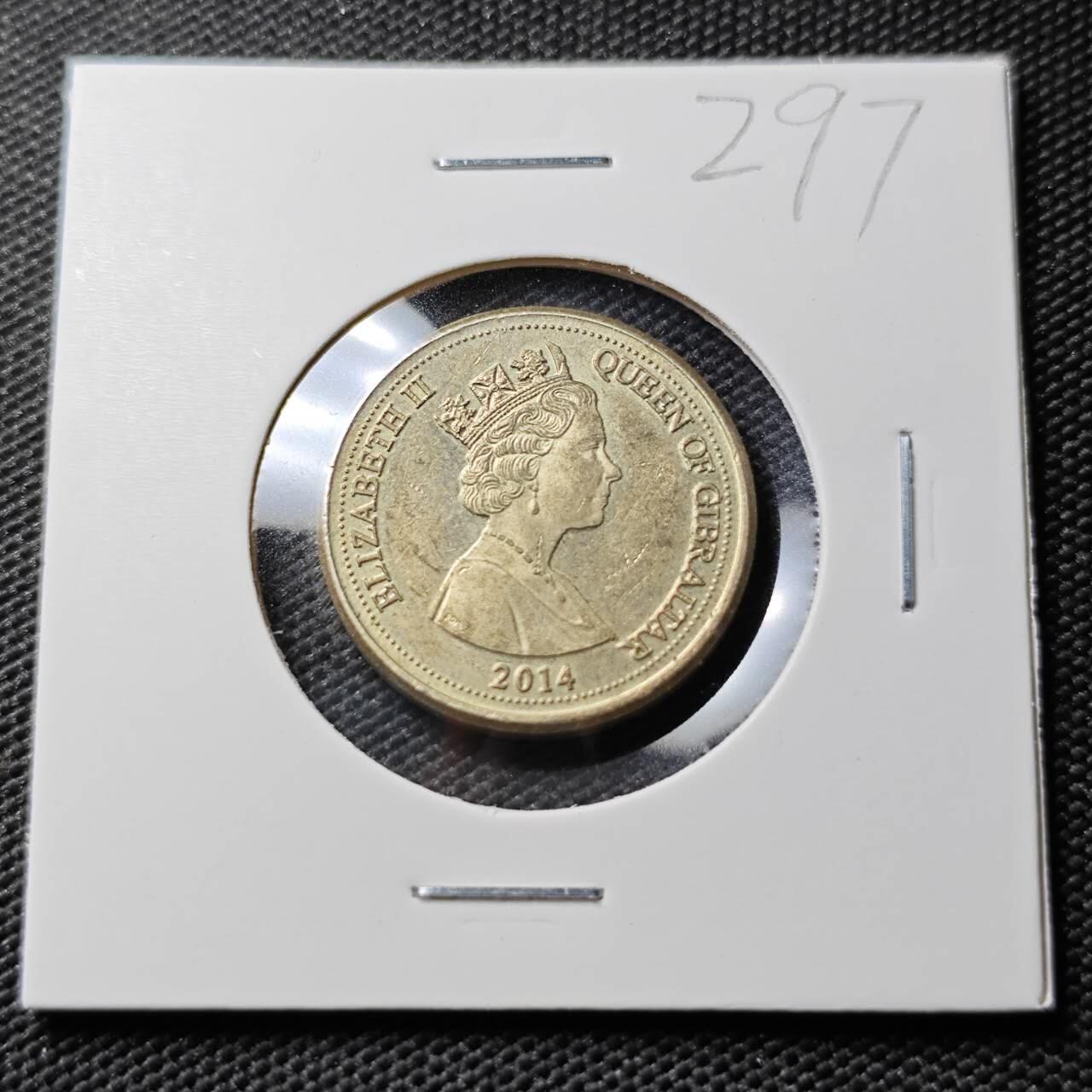 KK钱币收藏小铺 《套币 好品/批量散币专场》  2月预留时间 周末发货  2014直布罗陀1镑