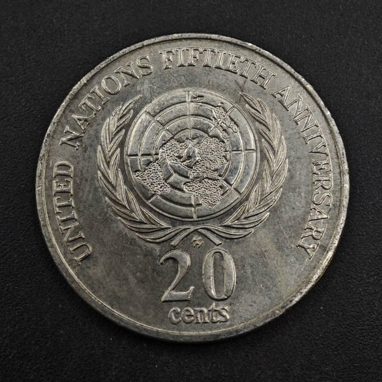 【淘币小摊】实时拍第八百三十七拍   散币银币场   满百包邮可预留二周 每周一统一发货   澳大利亚1995年联合国50周年20分纪念币