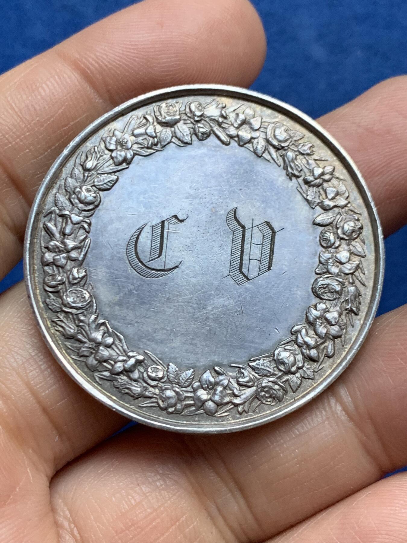 《竞宝斋》第453场 周日，周一 2场连拍 （全场包邮，欢迎送拍） 法国婚姻与爱情纪念银章 1835 神灯银标 32克 41.2mm 大规格 