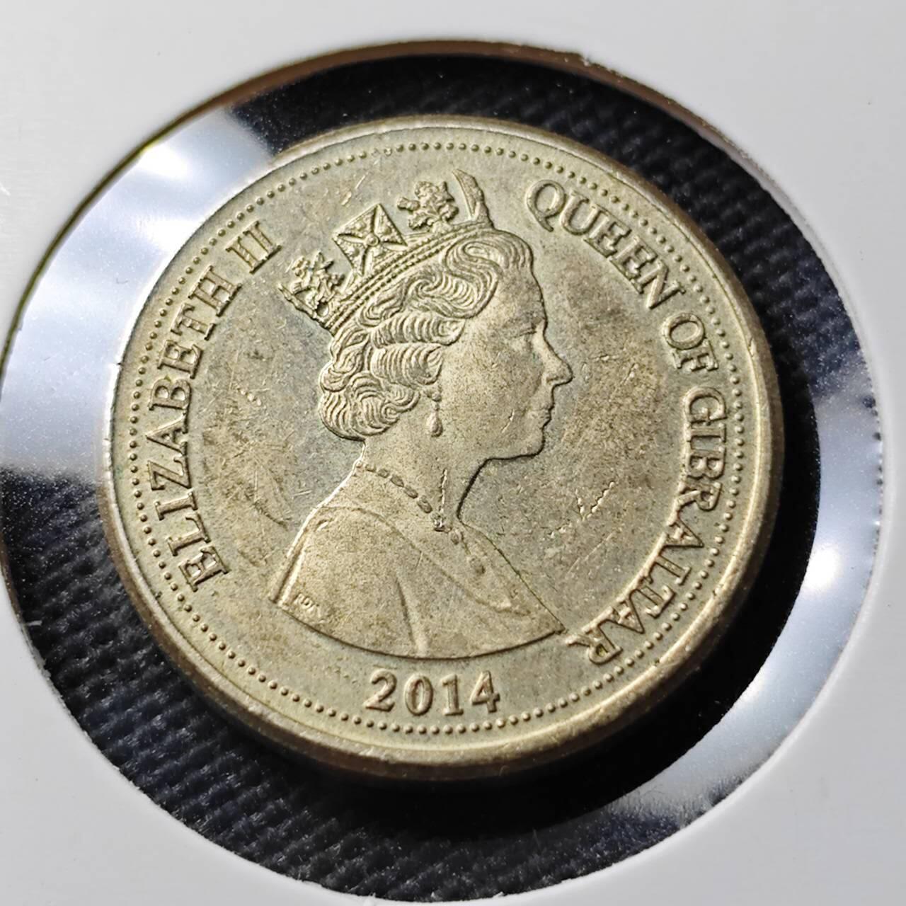 KK钱币收藏小铺 《套币 好品/批量散币专场》  2月预留时间 周末发货  2014直布罗陀1镑