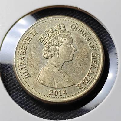 KK钱币收藏小铺 《套币 好品/批量散币专场》  2月预留时间 周末发货 -  2014直布罗陀1镑