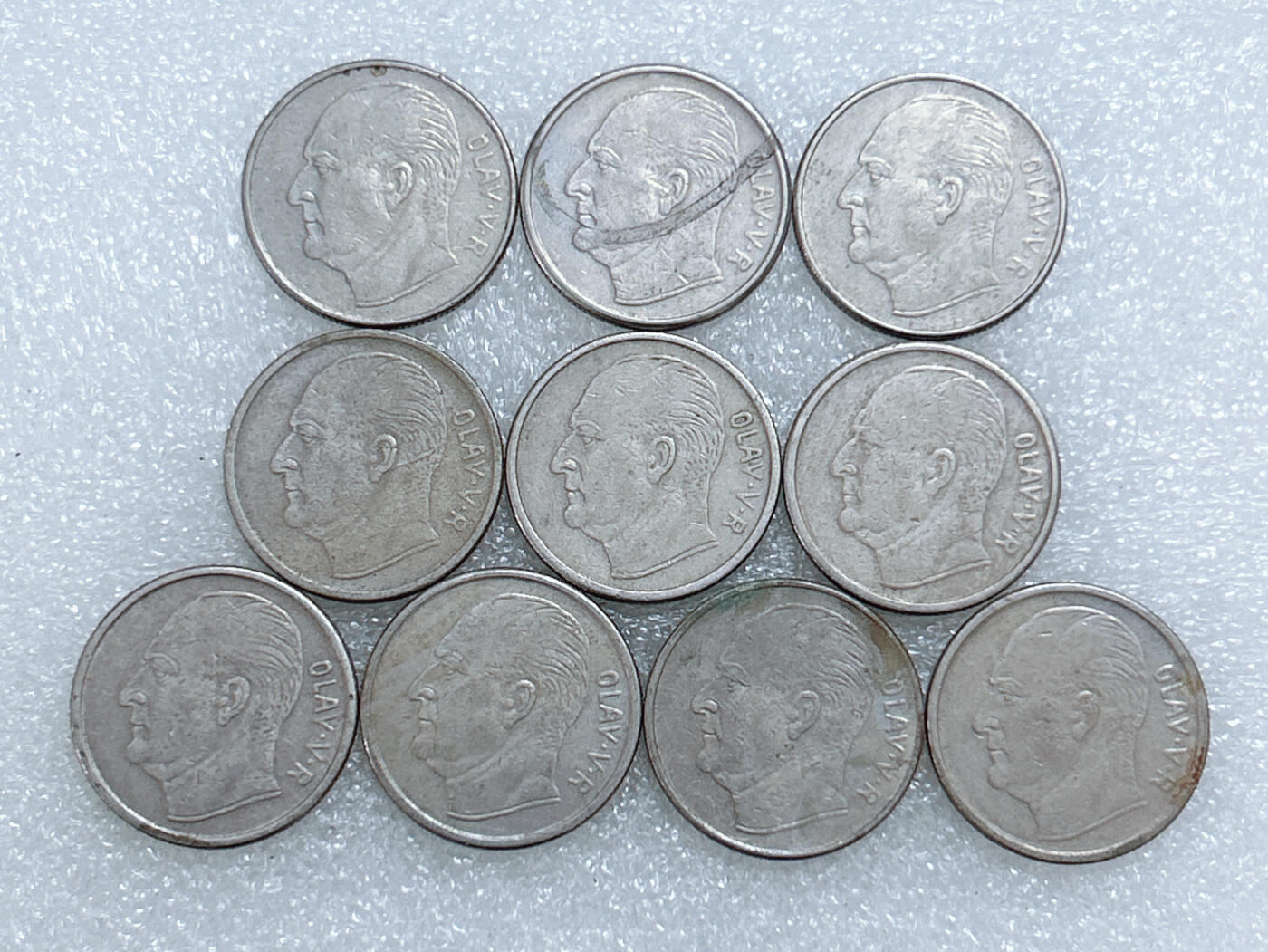 第一海外回流一元起拍收藏 散集专场  第284期 挪威1克朗硬币 10枚