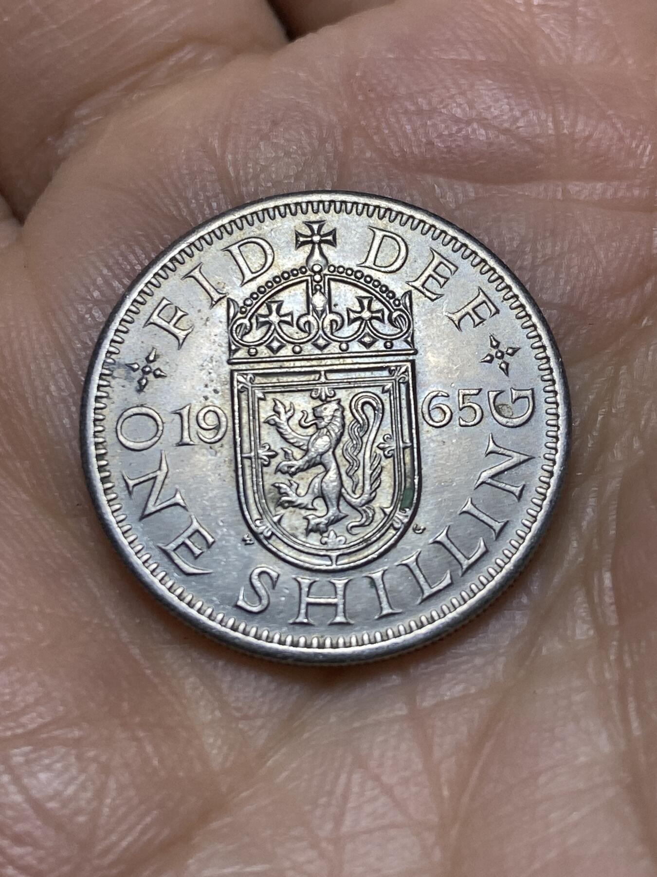 2026年第一场(总第一百七十场）外国好品散币场(免佣金) 英国🇬🇧1965年1先令(伊丽莎白二世青年桂冠第二版，苏格兰盾徽版)