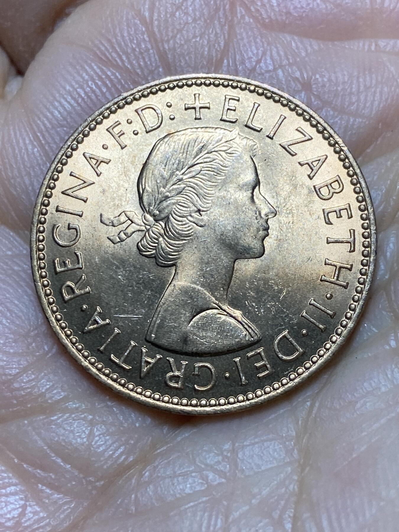 2026年第一场(总第一百七十场）外国好品散币场(免佣金) 原光好品–英国🇬🇧1967年半便士(伊丽莎白二世青年桂冠第二版，普制币关门年)