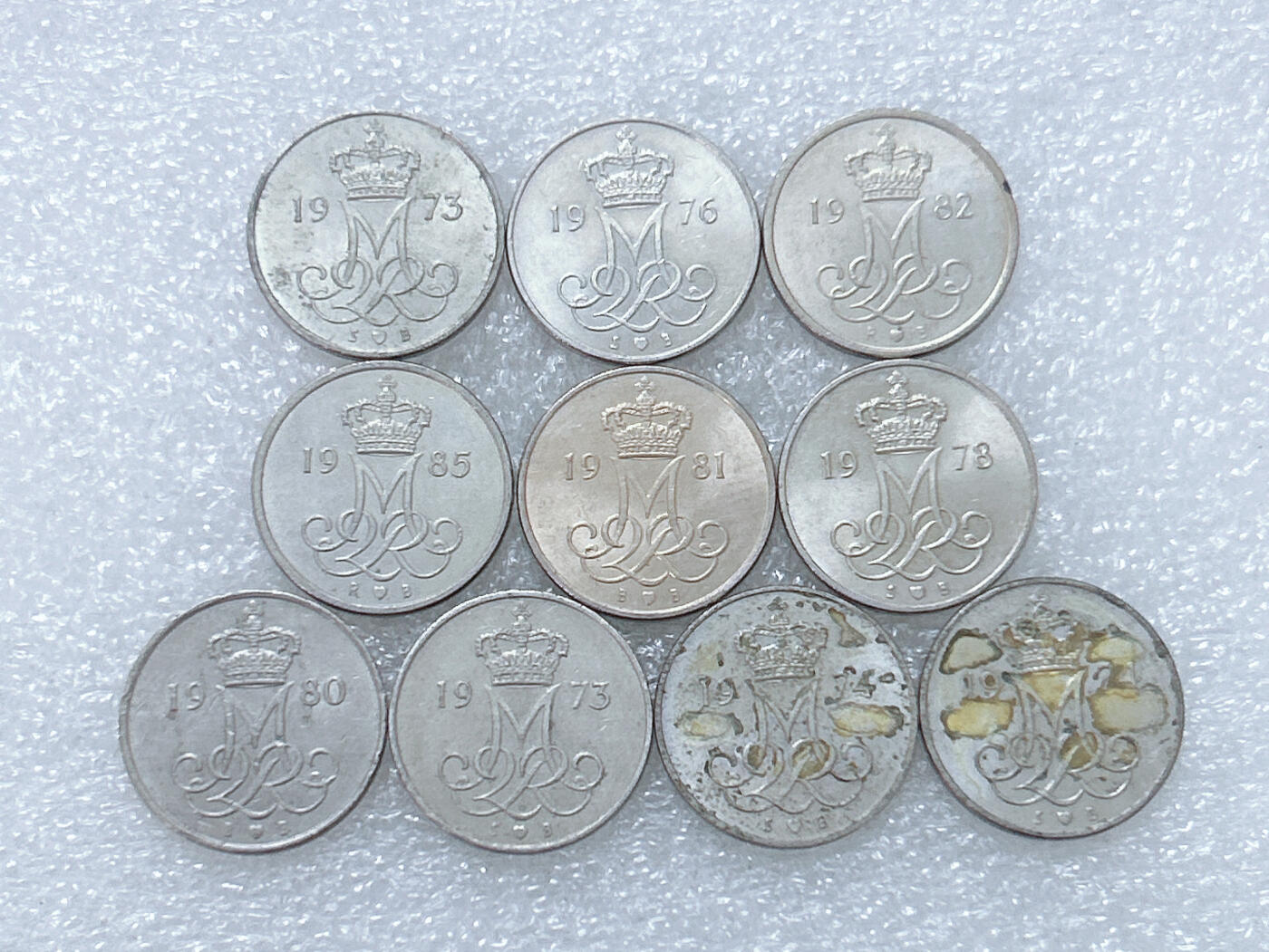 第一海外回流一元起拍收藏 散集专场  第284期 丹麦10欧尔硬币 10枚